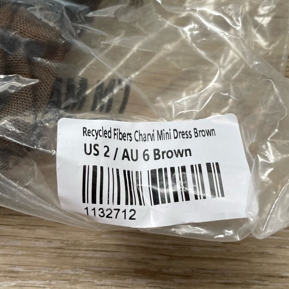 Princess Polly NWT Recycled Fibers Charvi Mesh Cap Sleeve Mini Dress Brown 2, 4 - Picture 6 of 7